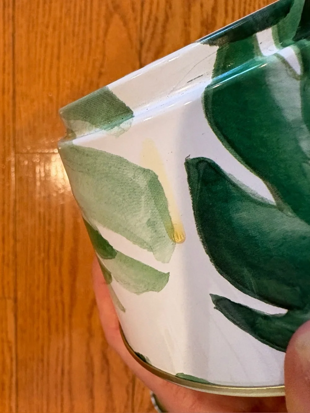 Pier 1 Jungle Palm Scented Candle Tropical Leaf Tin 6.8 oz New Never Burned